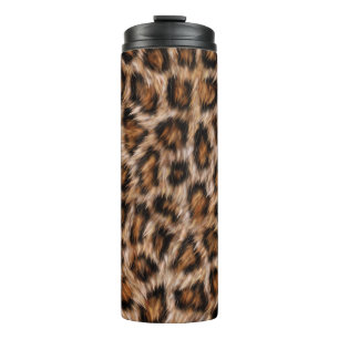 Leopard Spots Fur Jaguar Animal Cat Skin Pattern.j Thermosbecher