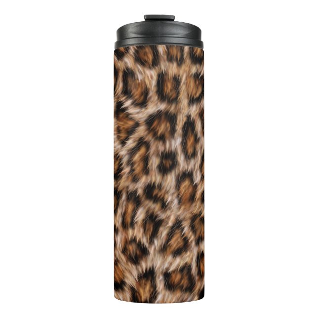Leopard Spots Fur Jaguar Animal Cat Skin Pattern.j Thermosbecher (Vorderseite)