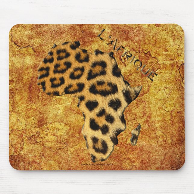 Leopard Spots Map AFRICA Wildlife Mousepad (Vorne)
