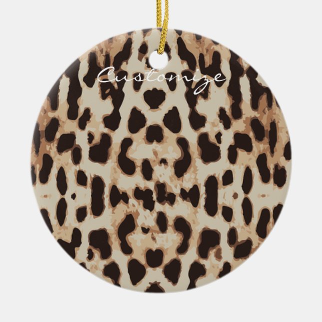 Leopard Spots Muster Thunder_Cove Keramik Ornament (Vorne)
