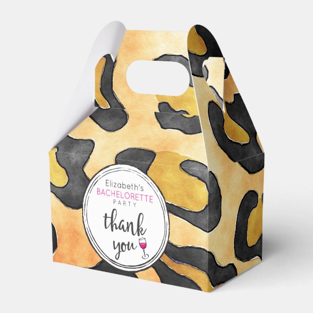 Leopard Spots Pattern Junggeselinnen-Abschied Viel Geschenkschachtel (Vorderseite)