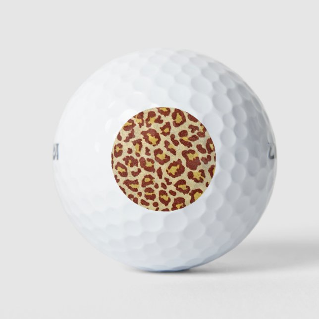 Leopard Spots Ultrasuede Look Golfball (Vorderseite)