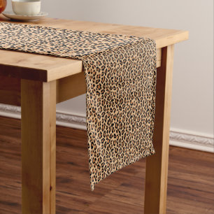 Leopard Spots Wildkatzen-Muster Großer Tischläufer