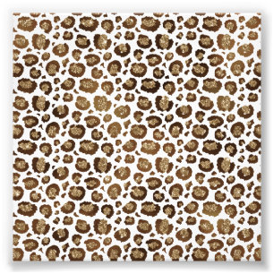 Leopard Spots Wildtiere Golden Glitzer Safari Fotodruck