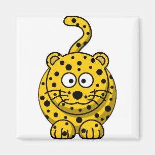 Leopard Spots Yellow Wildlife Safari African Magnet