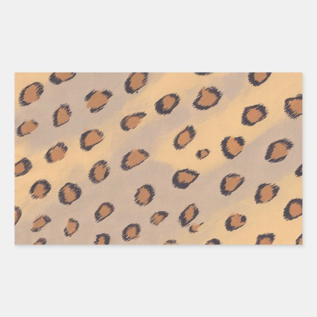 Leopard-Spots zeichnen benutzerdefinierte Sticker (Vorderseite)