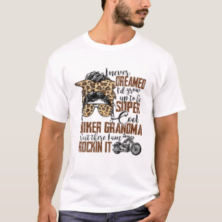 Leopard Sprichwort Biker Mother Day Motorrad Lover T-Shirt
