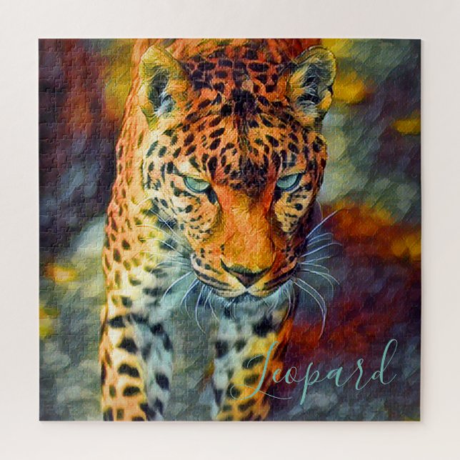 Leopard [Square Jigsaw puzzle] Puzzle (Vertikal)