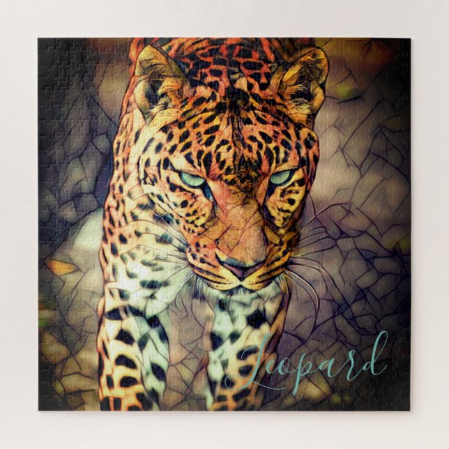 Leopard [Square Jigsaw puzzle] Puzzle (Vertikal)