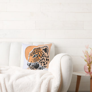 Leopard Square Throw Kissen - Modern Animal Print
