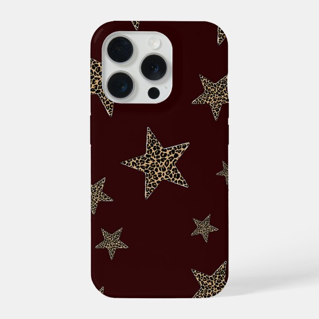 Leopard Star Handyhülle iPhone Hülle (Rückseite)