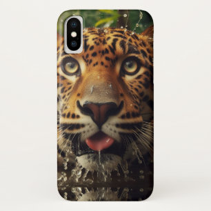 Leopard Stares beim Wasserlappen im Dschungel Case-Mate iPhone Hülle