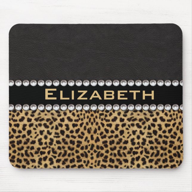 Leopard-Stellen-diamante de Mousepad (Vorne)