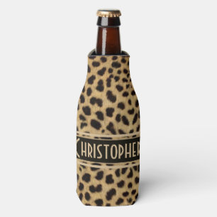 Leopard-Stellen-Haut-Druck personalisiert Flaschenkühler