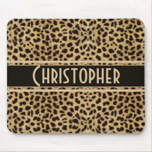 Leopard-Stellen-Haut-Druck personalisiert Mousepad