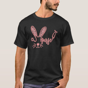 Leopard Stethoskop Hase Krankenschwester Frohe Ost T-Shirt