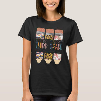 Leopard-Stift der dritten Klasse zurück zur Schule T-Shirt