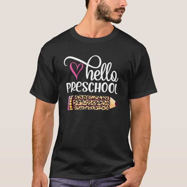 Leopard-Stift zurück zur Schule T-Shirt (Vorderseite)