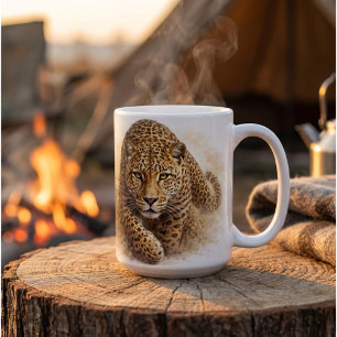 Leopard 'Stiller Stalker' Afrikanische Wildlife- Kaffeetasse