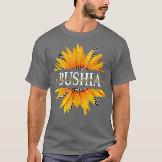 Leopard Sunflower Bushia Dankbarkeit Dankbar, gese T-Shirt