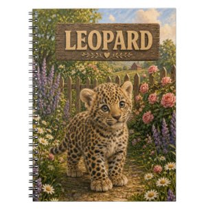 Leopard Süßes Baby-Geschichtenbuch-Nursery-Tier Notizblock