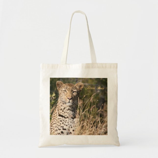 Leopard-Taschen-Tasche--Geborenes freies Tragetasche (Vorne)