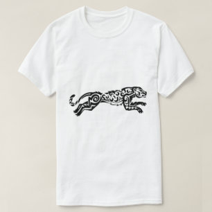 Leopard Tattoo Style Design Schwarz-weiße Designs T-Shirt
