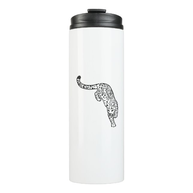 Leopard Tattoo Vintag Thermosbecher (Vorderseite)