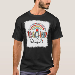 Leopard Teach Liebe Inspirierte Lehrer Leben geble T-Shirt
