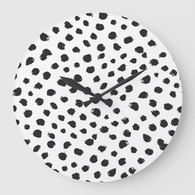 Leopard Textur: Vintages Nahtloses Muster. Große Wanduhr (Vorderseite)
