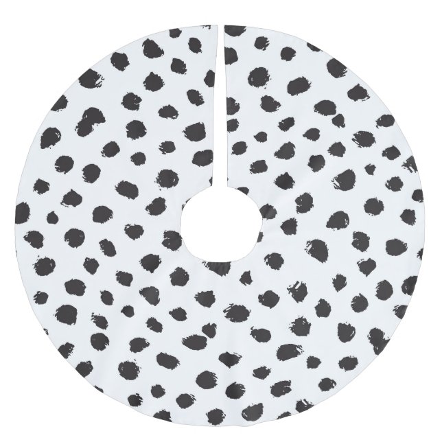 Leopard Textur: Vintages Nahtloses Muster. Polyester Weihnachtsbaumdecke (Vorderseite)