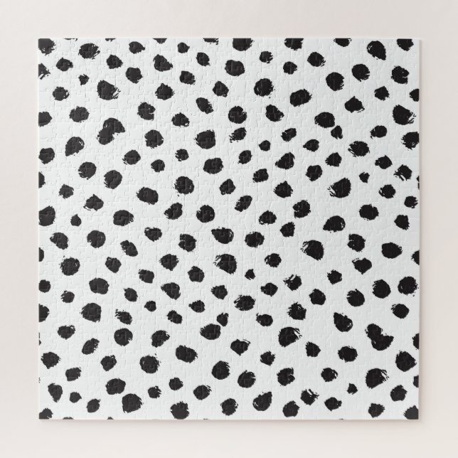 Leopard Textur: Vintages Nahtloses Muster. Puzzle (Vertikal)