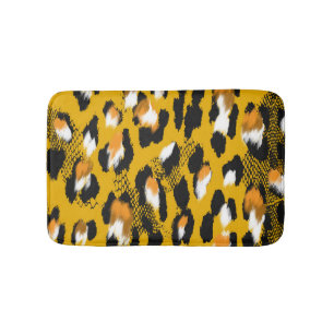 Leopard Texture Animal Print Hintergrund Badematte