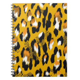 Leopard Texture Animal Print Hintergrund Notizblock