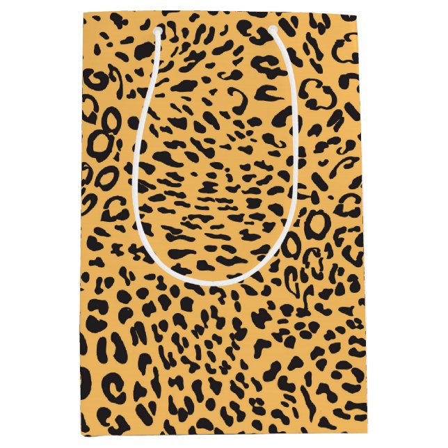 Leopard Texture Mittlere Geschenktüte (Vorderseite)