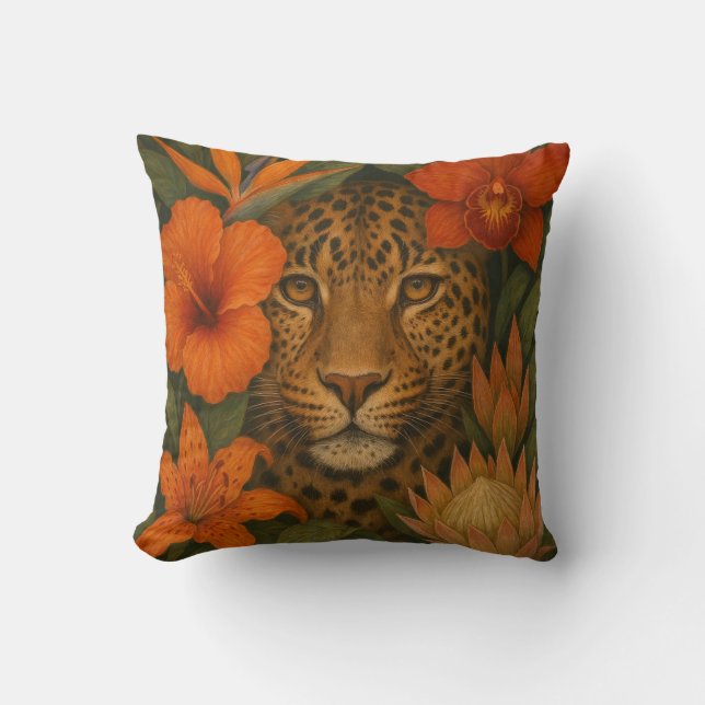 Leopard Throw Pillow Kissen (Vorderseite)