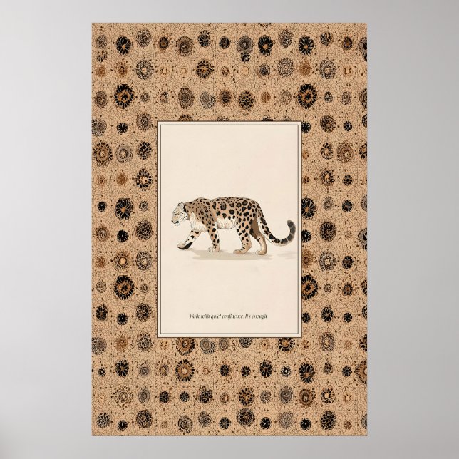 Leopard Tier Illustrationsposter Gepunktet Wild Poster (Vorne)