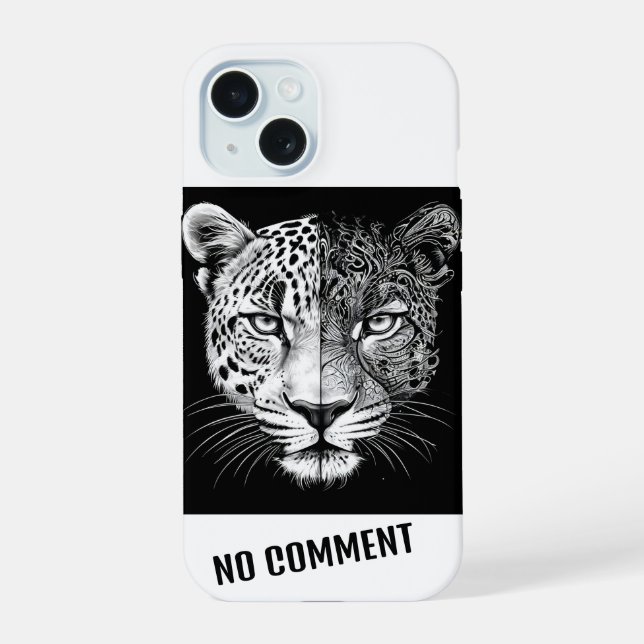 Leopard Tier iPhone 15 Hülle (Rückseite)