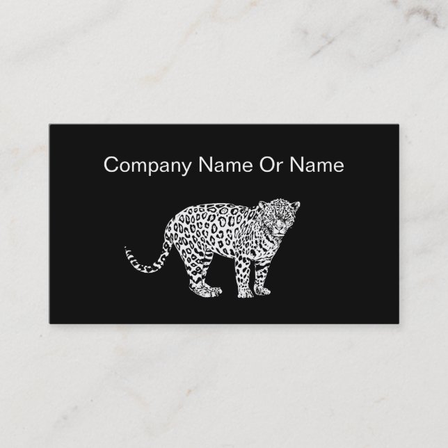 Leopard-Tier-Theme-Geschäftskarten Visitenkarte (Vorderseite)
