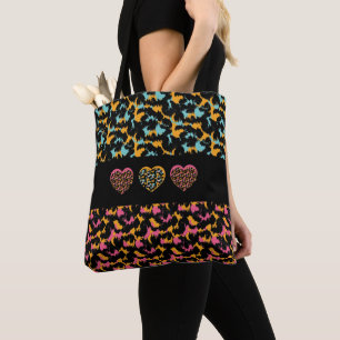 Leopard-Tierdruck-Farblock Schwarz Pink