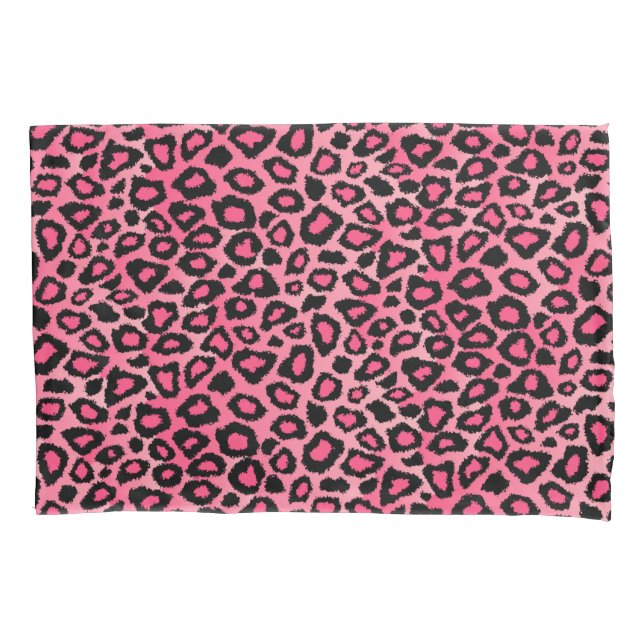 Leopard-Tierdruck in Rosa Kissenbezug (Vorderseite)