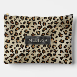 Leopard-Tierdruck Künstlerische Wildkatzenfell-Tex Zubehörtasche