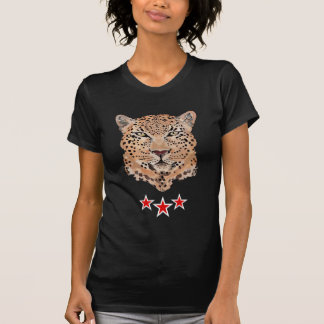 Leopard-Tierdruck-Oberstes Shirt