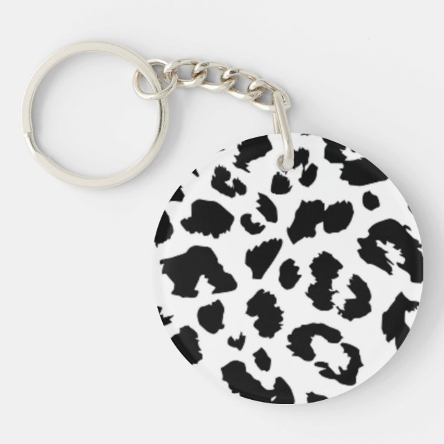 LEOPARD TIERDRUCK SCHLÜSSELANHÄNGER (Vorderseite)