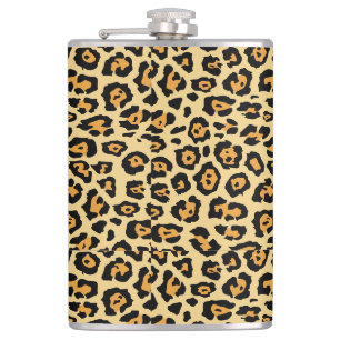 Leopard-Tierdruckmuster Flachmann