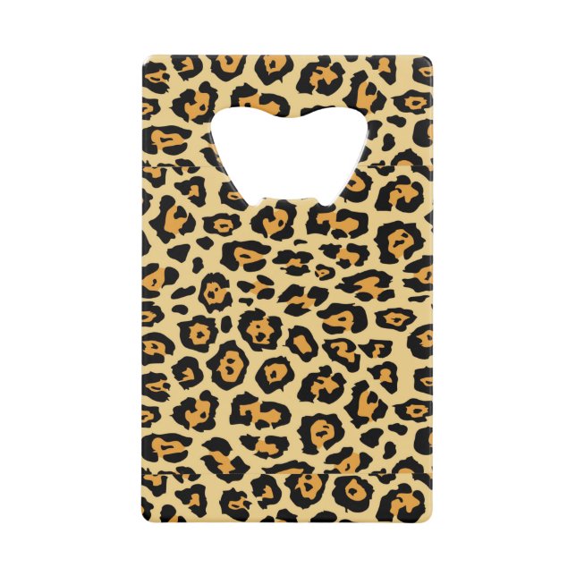 Leopard-Tierdruckmuster Geldbeutel Flaschenöffner (Vorderseite)