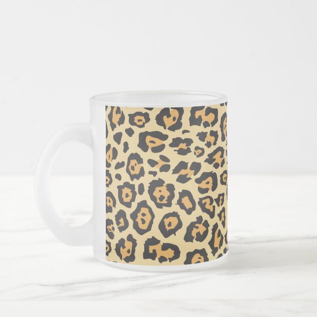 Leopard-Tierdruckmuster Mattglastasse (Links)