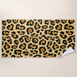 Leopard-Tierdruckmuster Strandtuch