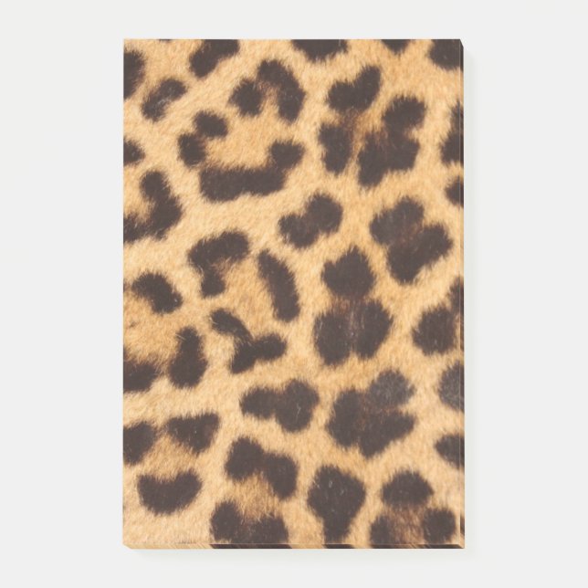 Leopard-Tierhaut-Druck Post-it Klebezettel (Vorderseite)