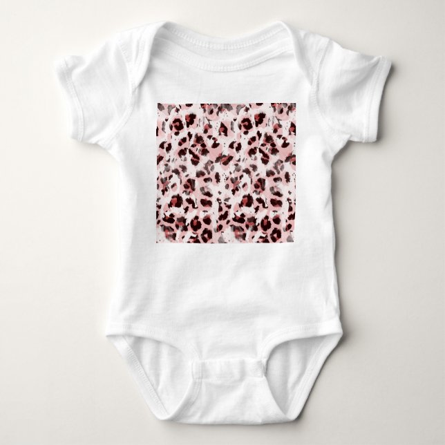 Leopard Tierhaut: Gefärbte Krawatte Elegance. Baby Strampler (Vorderseite)